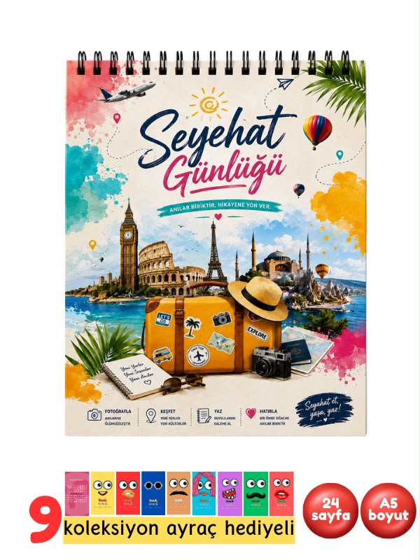 Seyahat & Gezi Günlüğü - Trip & Travel Journal - Seyehat Anı Defteri